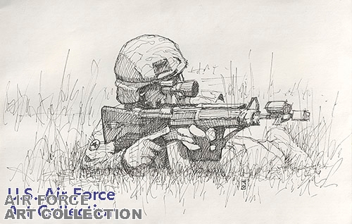 Field Training sketch at McGuire AFB